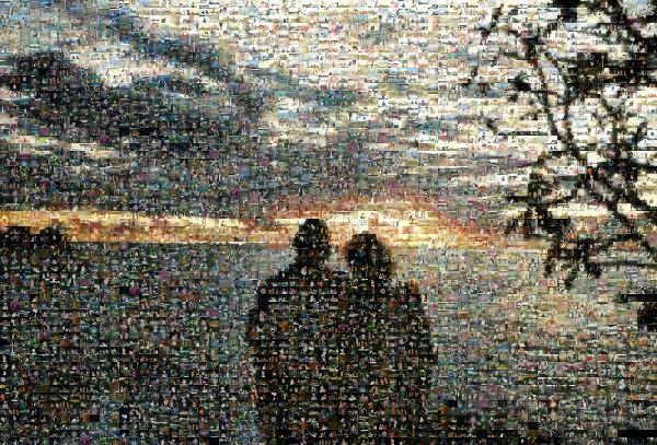 A Romantic Sunset photo mosaic
