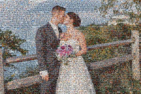 A Wedding Kiss photo mosaic