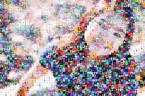 Portrait of a Young Girl photo mosaic