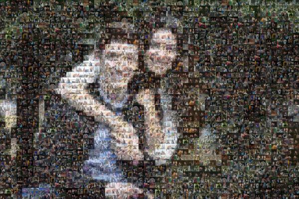 Couple in the Park photo mosaic