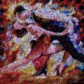 people dancers artistic colors abstract