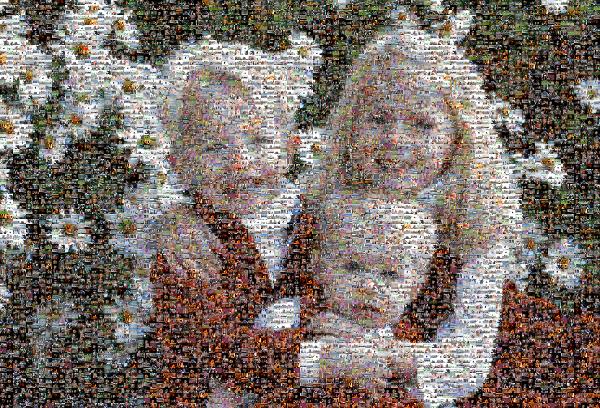 Smiling Siblings photo mosaic