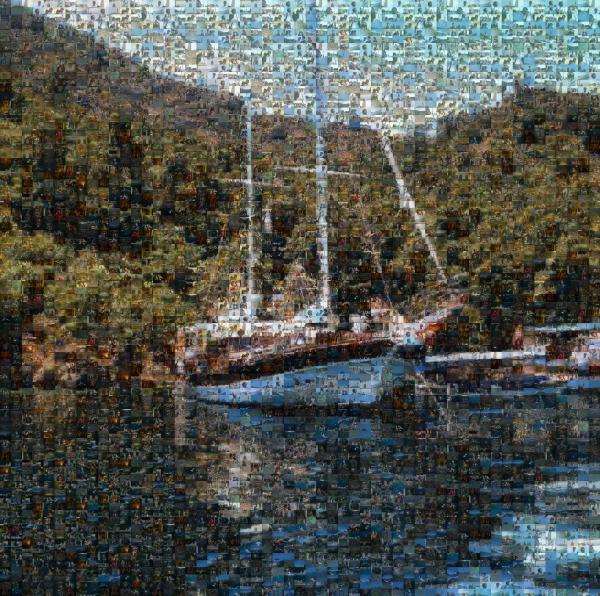 Sailing photo mosaic