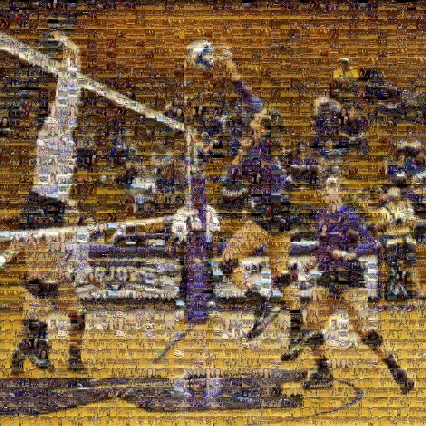 A Volleyball Spike photo mosaic