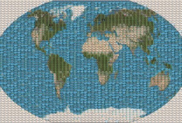 World Map photo mosaic