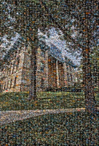 A University Building photo mosaic