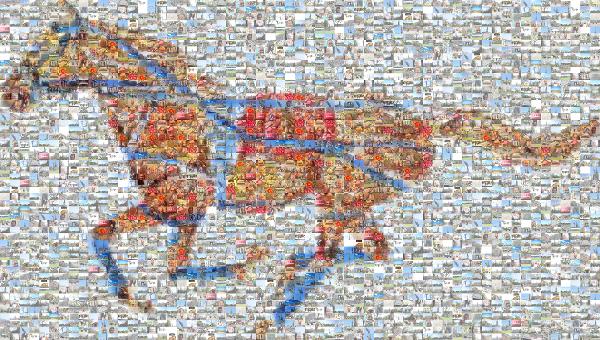 Abstract Horse photo mosaic