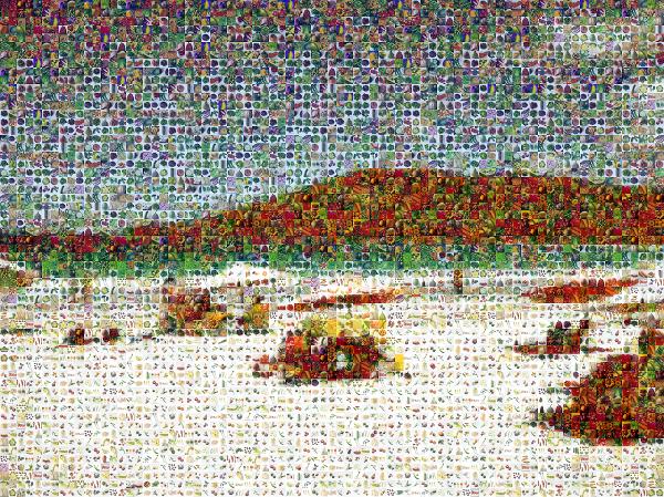 Beach Scene photo mosaic