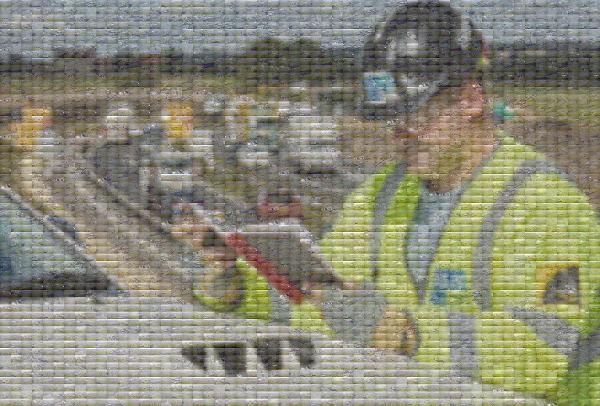 Worker photo mosaic