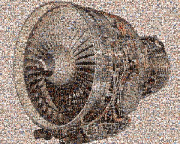 Aircraft engine photo mosaic