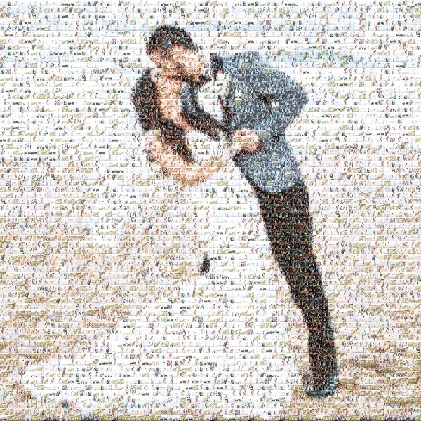 Posing Newlyweds photo mosaic