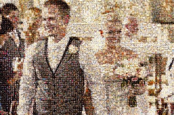 Newlyweds photo mosaic