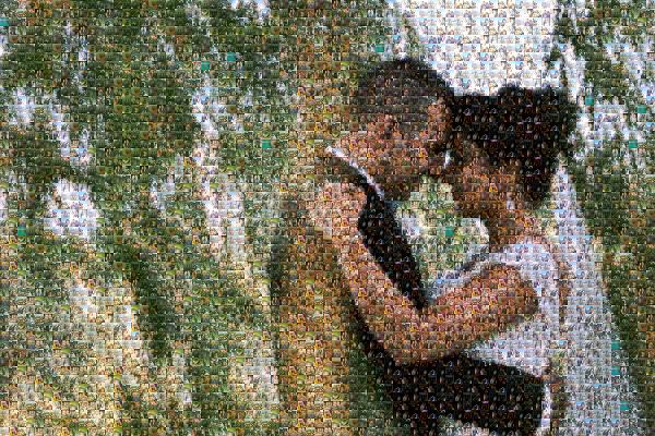 Newlyweds  photo mosaic