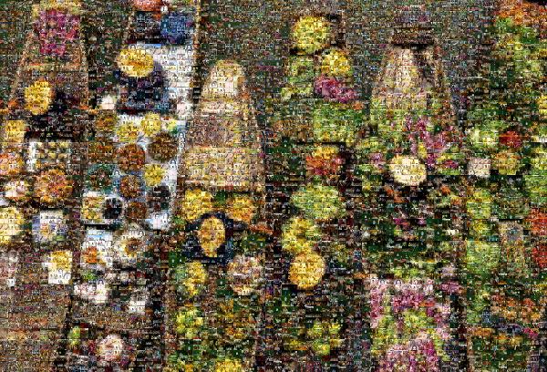 Floating Market photo mosaic