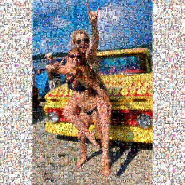 Beach Party photo mosaic