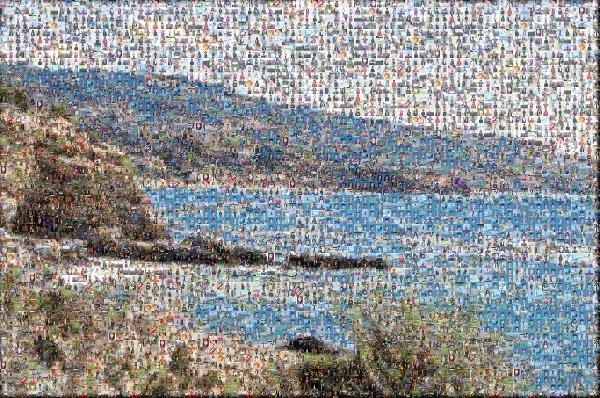 Waterfront photo mosaic