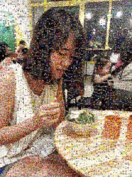 Woman Dining photo mosaic