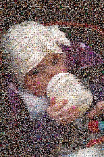 Happy Baby Girl  photo mosaic