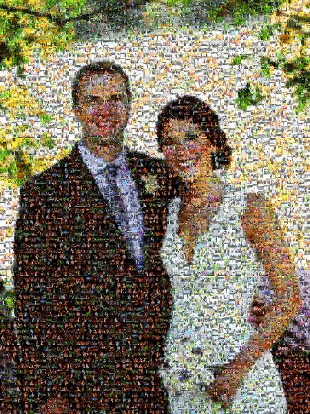 Wedding Couple photo mosaic