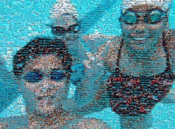 Underwater Selfie photo mosaic
