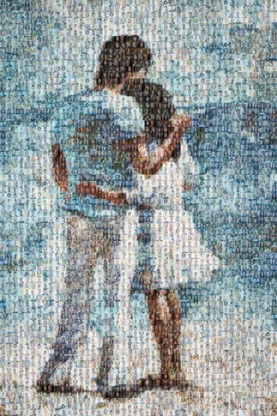 Couple Illustration photo mosaic