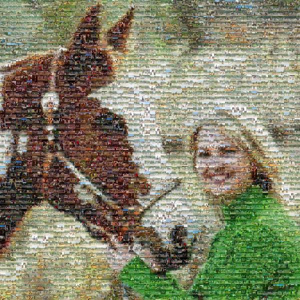 Horse & Rider Portrait photo mosaic