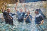 baptism religion religious ceremony people faces portraits groups baptized 