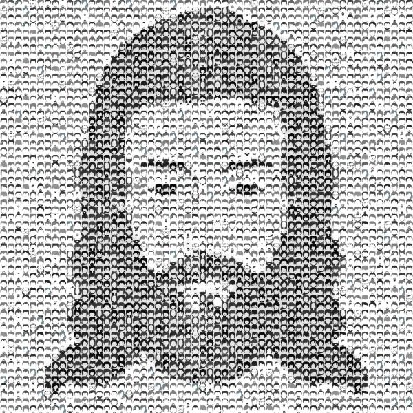 Jesus Illustration photo mosaic