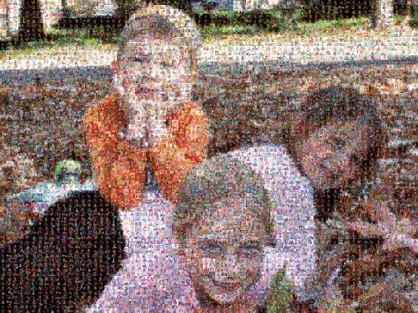 Happy Siblings photo mosaic