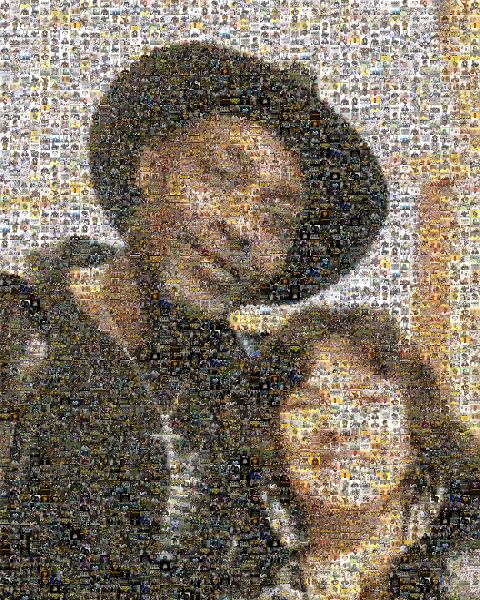 Couple Cheesing For The Camera photo mosaic