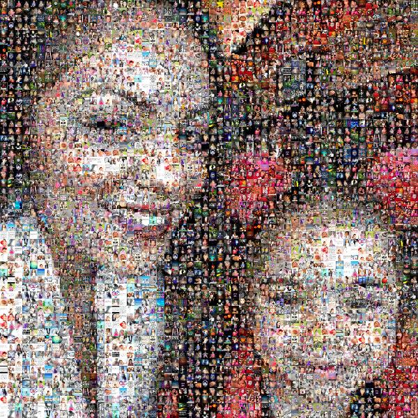 Mother and Daughter Smiling photo mosaic