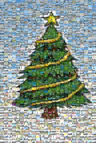Christmas Tree Illustration photo mosaic