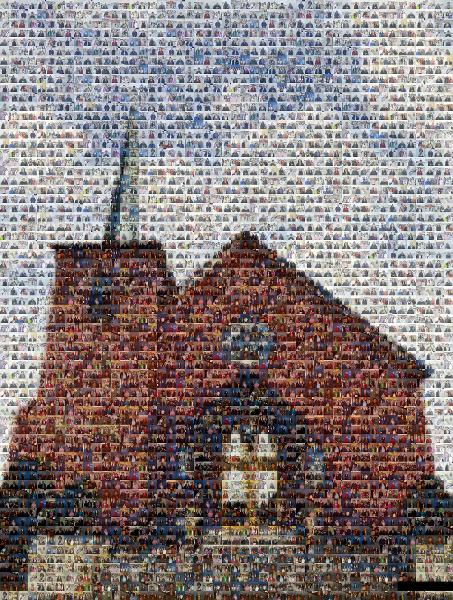 Beautiful Church on a Bright Day photo mosaic