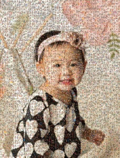 First Birthday photo mosaic