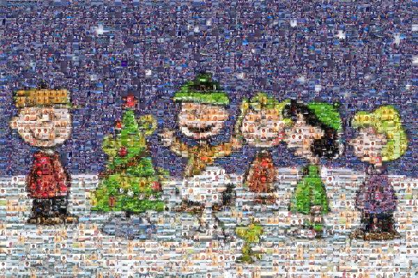 A Charlie Brown Christmas photo mosaic