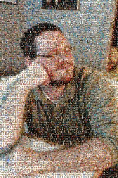 Thinking Man photo mosaic
