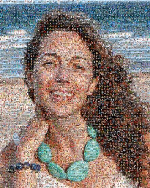 Woman at the Beach photo mosaic