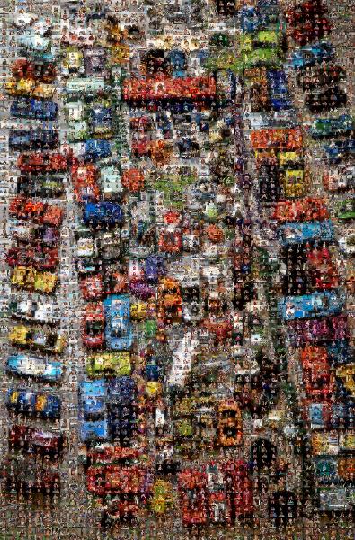 A Toy Traffice Jam photo mosaic