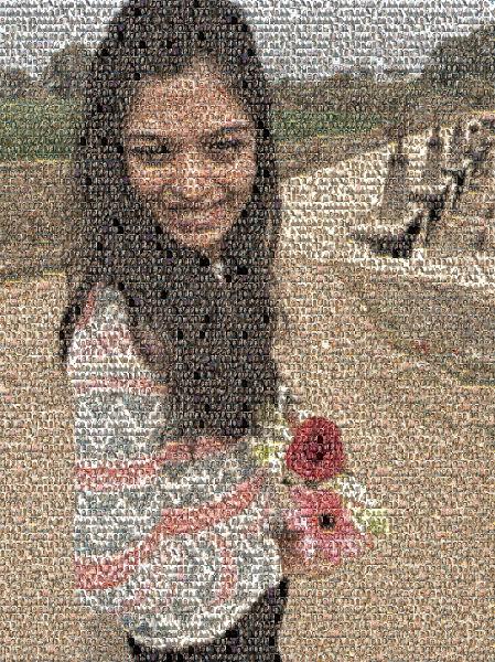 Smiling Young Woman photo mosaic