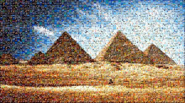 Pyramids of Giza photo mosaic