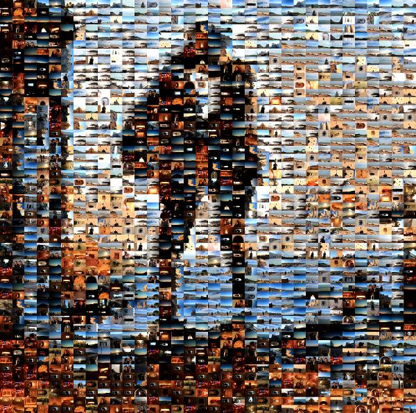 Couple Silhouette photo mosaic