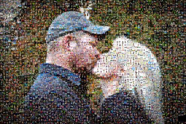 A Kissing Couple photo mosaic