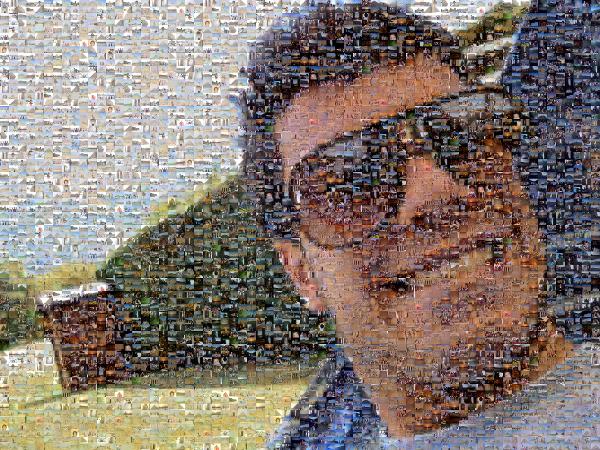 A Smiling Selfie photo mosaic