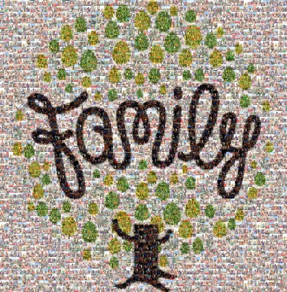 Family Tree photo mosaic