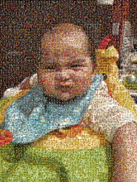 A Young Infant photo mosaic