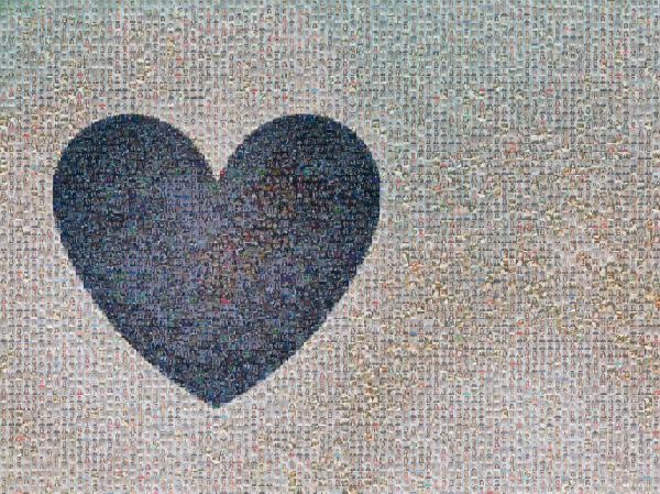 Blue Heart photo mosaic