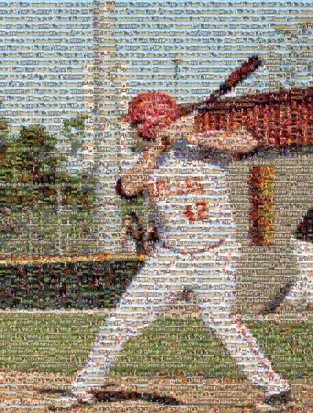 Baseball Player photo mosaic