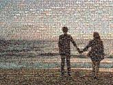 couple silhouette people love beach sunset outside ocean
