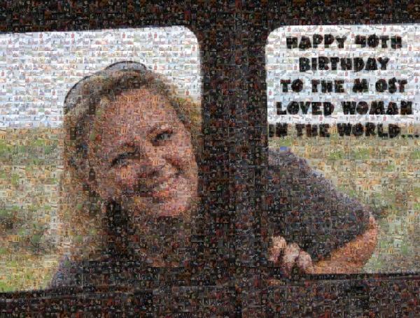 Happy 40th Birthday photo mosaic