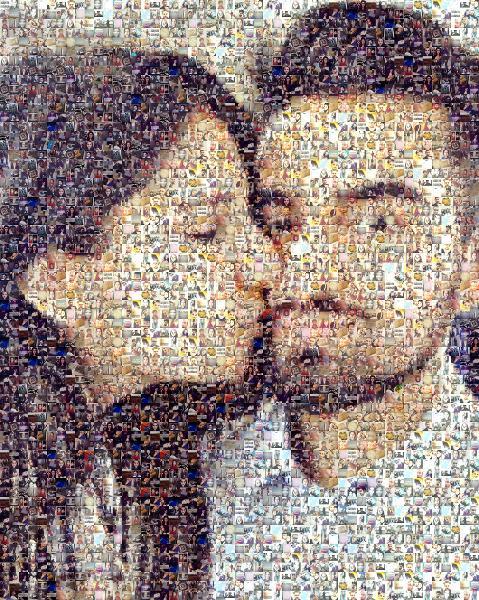 Kiss on the Cheek photo mosaic